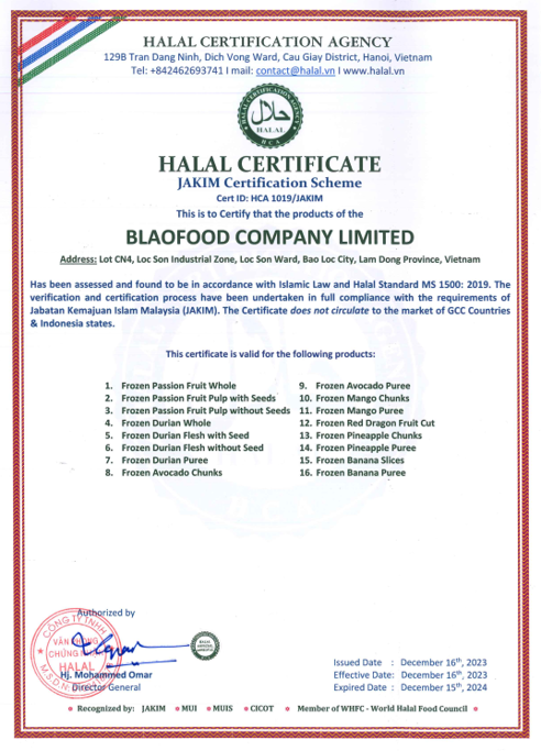 December 16, 2023-HALAL Food Certification